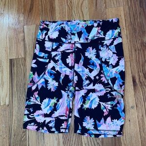 NEW Bebe Logo Foiled Print Knit Biker Short  sz XL